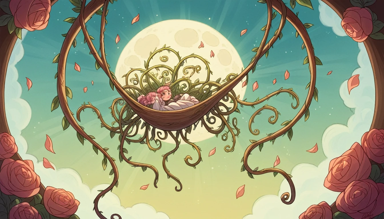 Create an image of a mystical and enchanted calendar suspended in a celestial realm. Picture a grand, ancient tome floating amidst clouds and soft beams of starlight. Its pages are made of shimmering parchment, inscribed with intricate runes and symbols that glow softly with the phases of the moon and the movement of celestial bodies. Each page represents a month, adorned with fantastical illustrations that change subtly as time passes. Surrounding the calendar, delicate vines and flowers intertwine, their petals opening and closing with the changing seasons, while gentle breezes carry whispers of future events. Generate an image that captures the magical essence of this otherworldly calendar.
