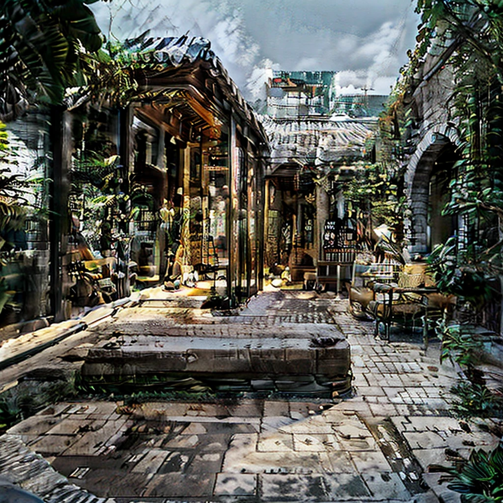 anciant rome forum building build in the rocks on the mountain with modern architecture details, dark gray colors of buildings modern details
