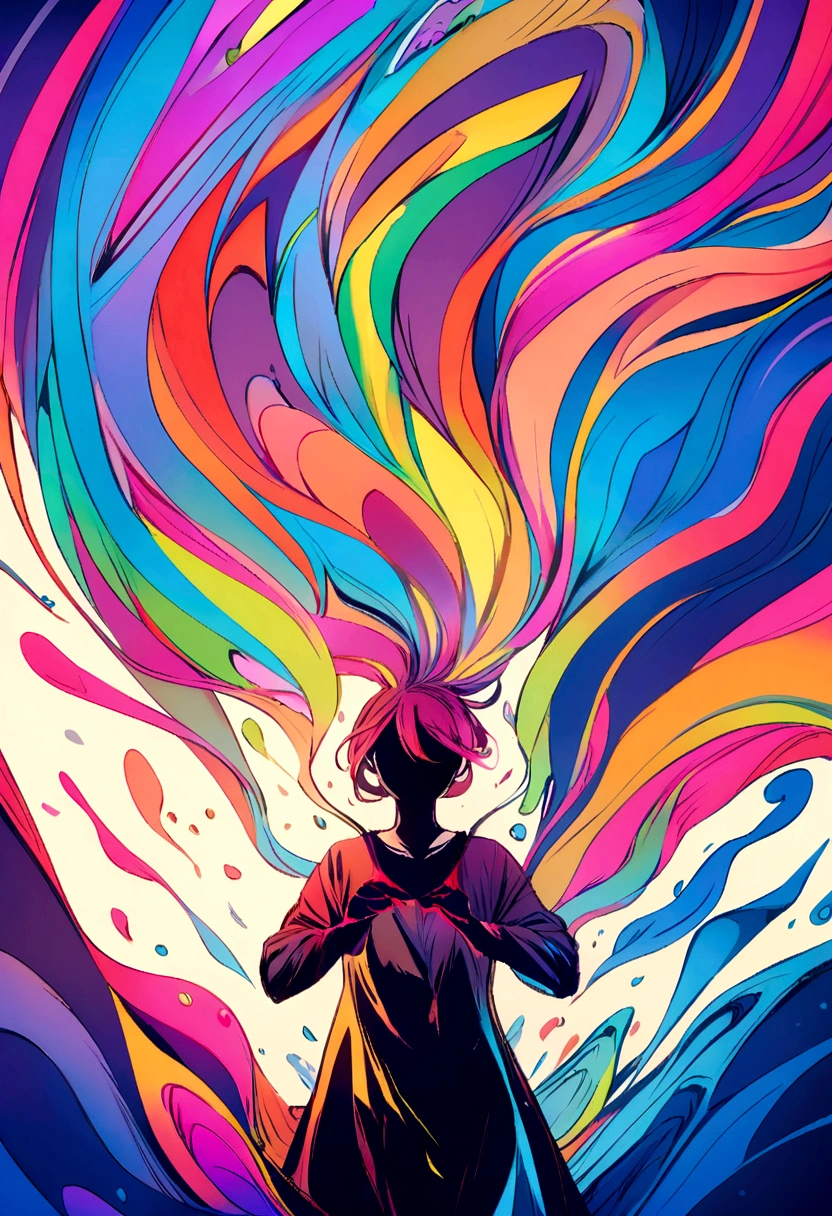 person making art