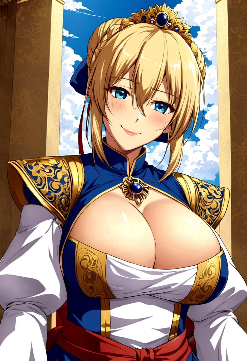 Saber big breasts Emperor public smile