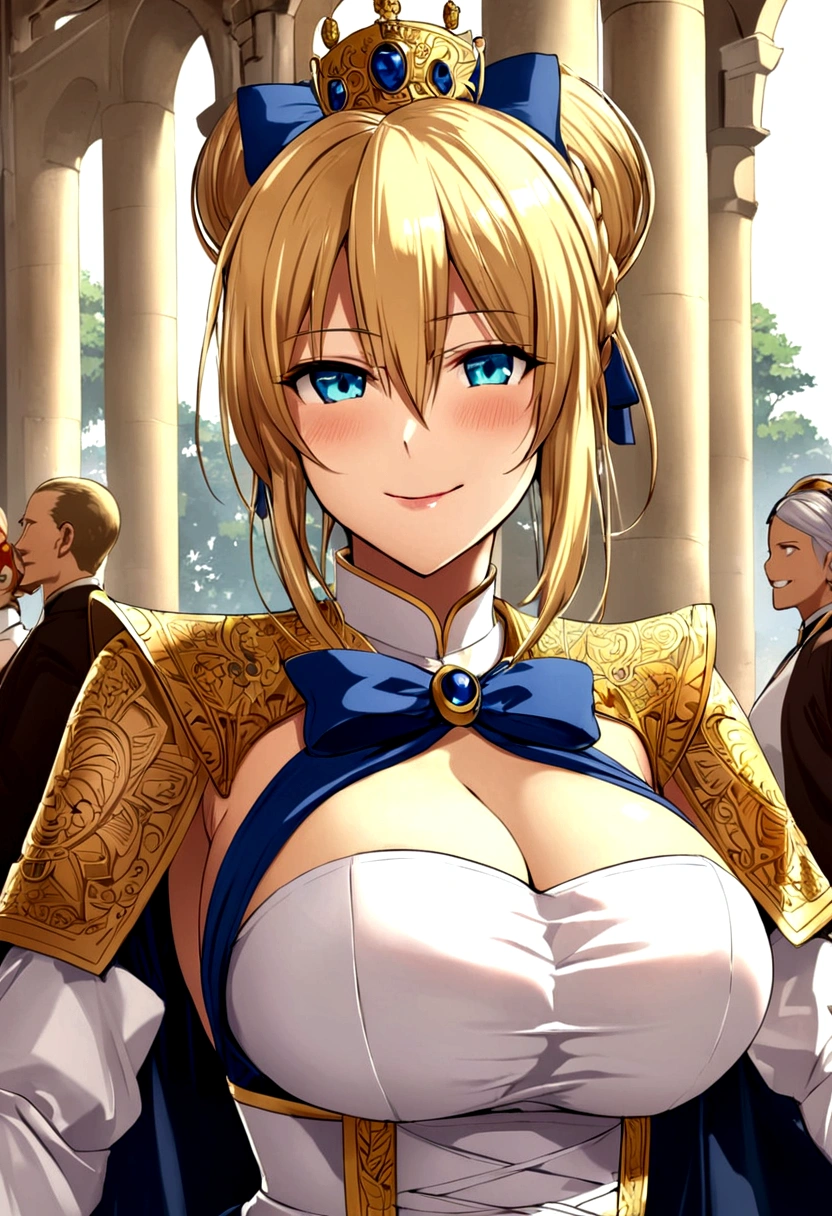 Saber big breasts Emperor public smile