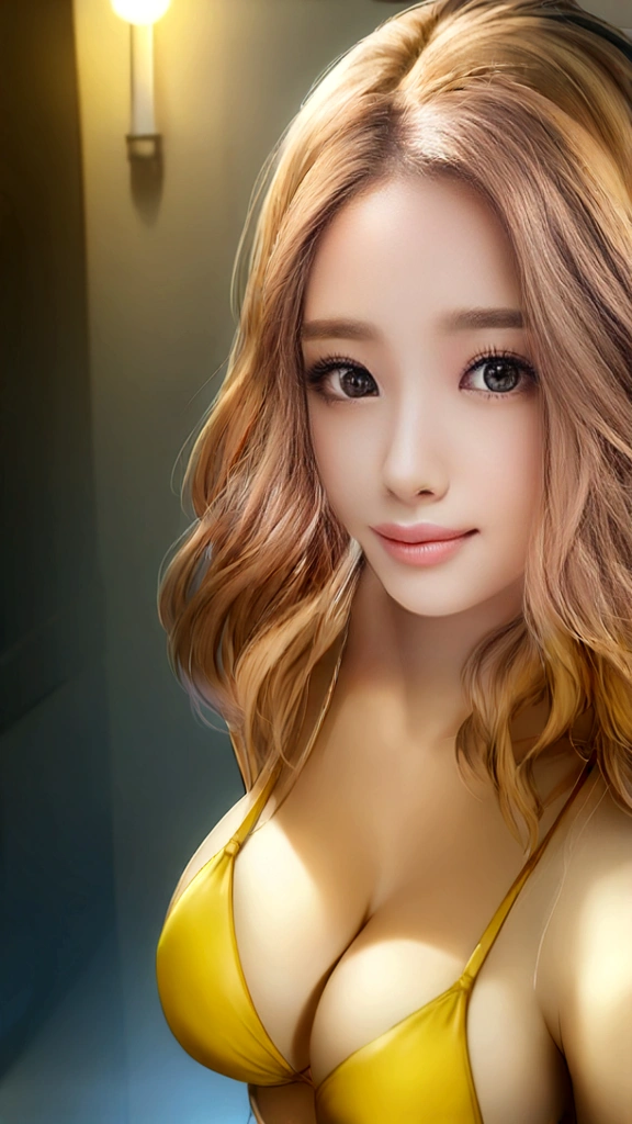 Medium chest:0.4、Cleavage:0.4、Yellow Bikini