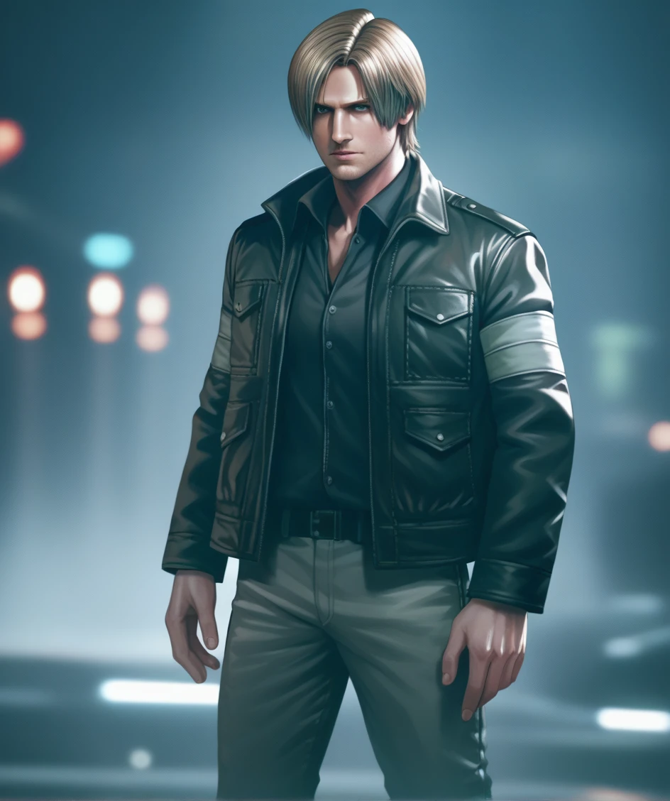 score_9, score_8_highly, score_7_highly, score_6_highly, score_5_highly, score_4_highly, source_Anime-Series, realisti, Photoshop \(Medium\),1 boy, Leon Kennedy, jacket