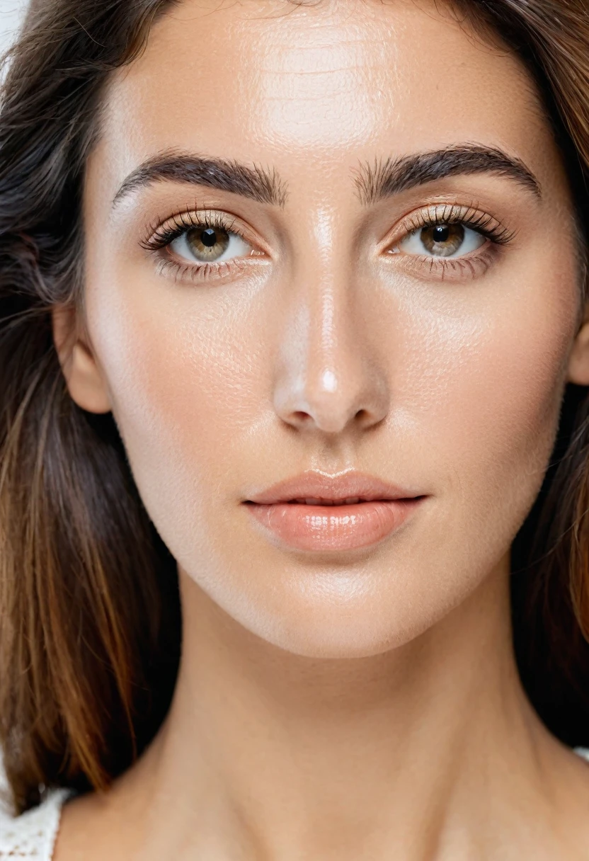 Portrait of Roberta Gemma, italian woman, 30 years old, face highly detailed, natural skin, light make-up.