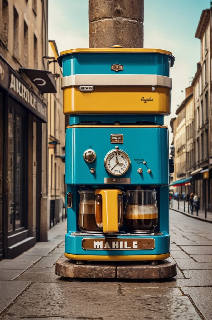 Machine à café à filtre vintage coloré originale chunky 