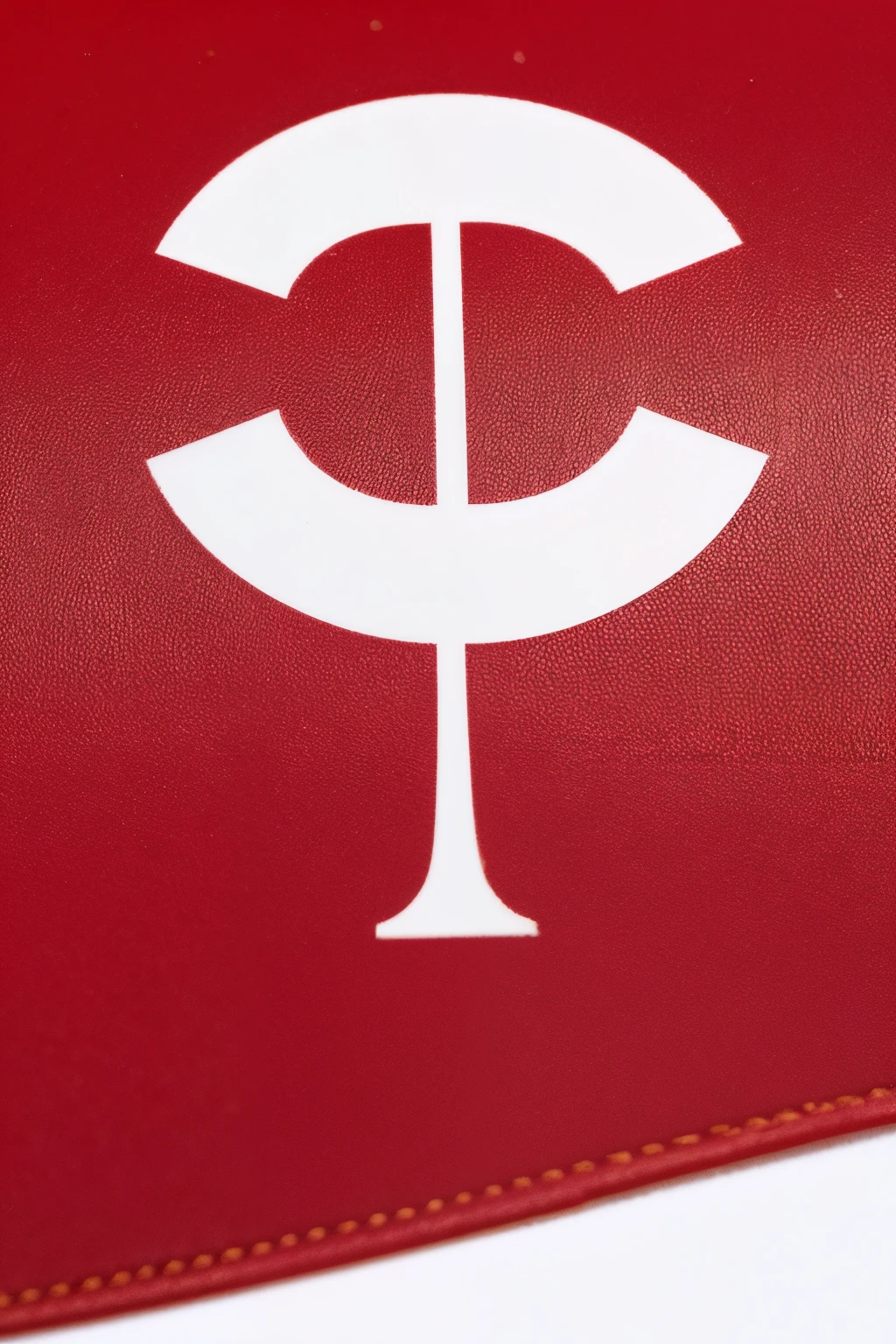 Cherry colored political party logo with white name Güera