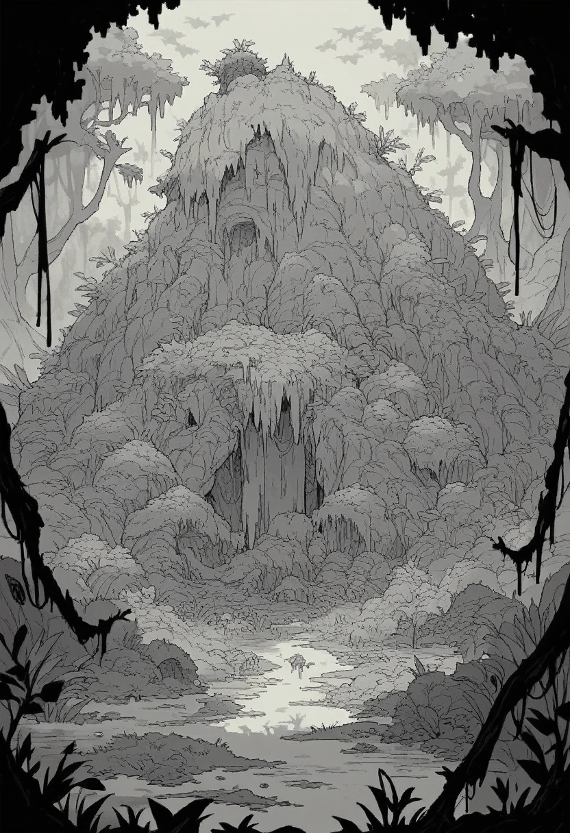 8-bit, black and white, 15th century European Knight, swamp lands, pixelated