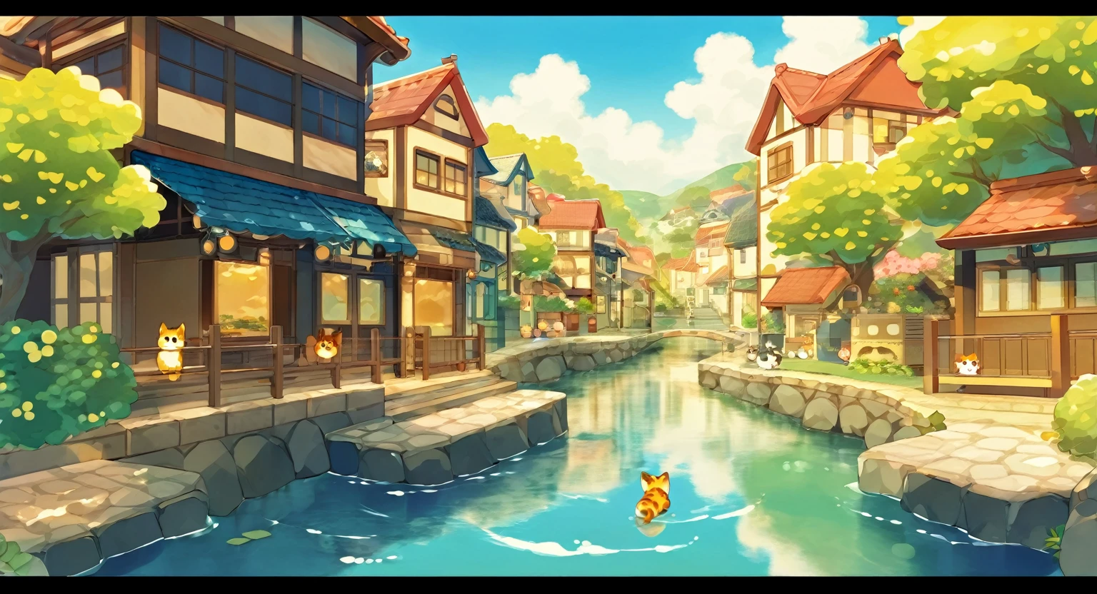 scenery, animal crossing scenery, cute