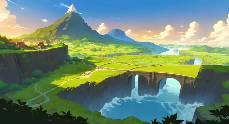 scenery, legend of zelda scenery, beautiful, fantasy