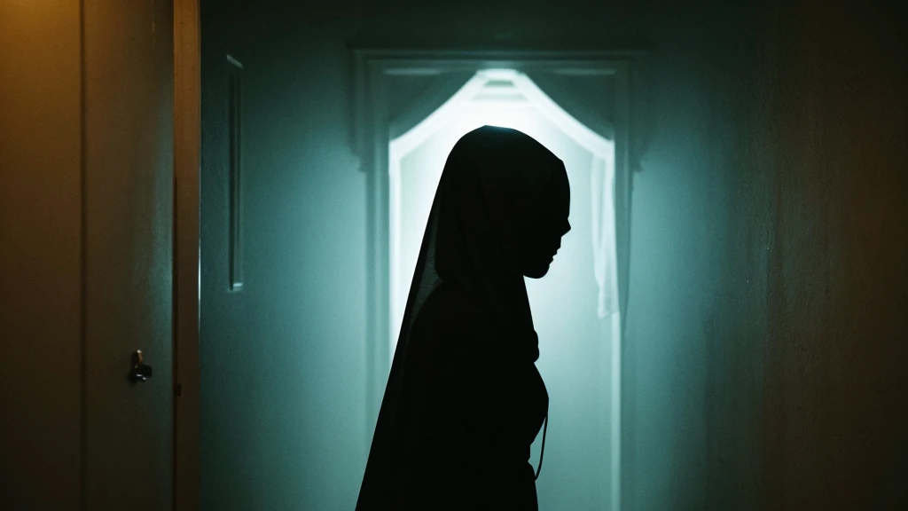 It was a ghost of the woman without a lower part of the body that appeared from darkness.
ghost scary late night creepy
frightening