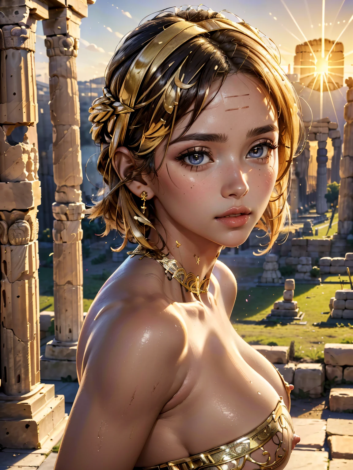 (masterpiece:1.4), (various angle:1.4), (best quality, highres:1.9), (Natalie Imbruglia:1.4), (dynamic various pose:1.4), (ancient greek goddess clothe:1.3), (horny:1.45), (magical night:1.3), (bitchy and naughty:1.4), (large lips done over:1.45) (eyes half-open:1.25), ((big redone breasts:1.5)), (photorealistic:1.4), (intricate and beautiful:1.2), (detailed light), (highres textures), , soft light passing through hair, (sharp), exposure blend, (bokeh), (hdr:1.4), (cinematic:1.2), ( girl), (younger), beautiful face, (Temple of Artemis scenery background:1.35)