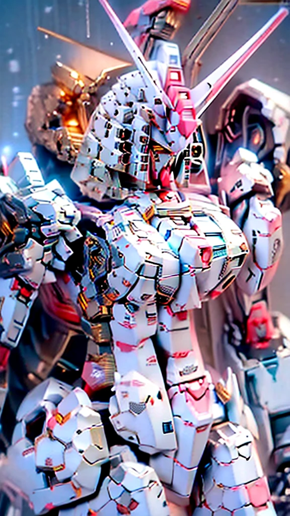 Catapult Deck、Waiting for departure、Giant humanoid robot、Gundam cockpit hatch open in the center of the chest