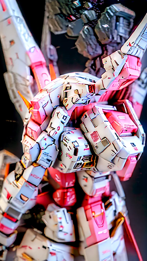 Catapult Deck、Waiting for departure、Giant humanoid robot、Gundam cockpit hatch open in the center of the chest