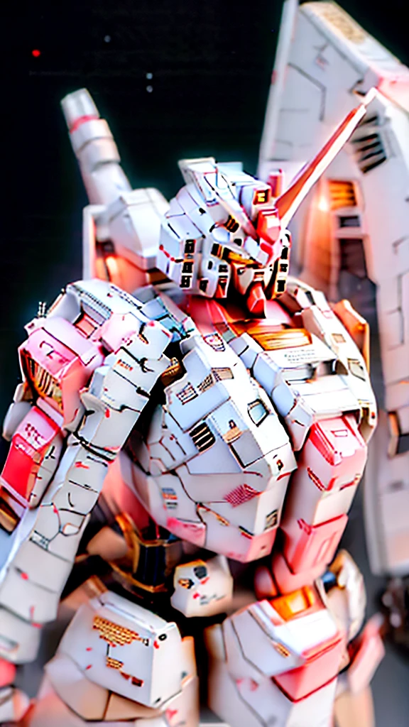 Catapult Deck、Waiting for departure、Giant humanoid robot、Gundam cockpit hatch open in the center of the chest