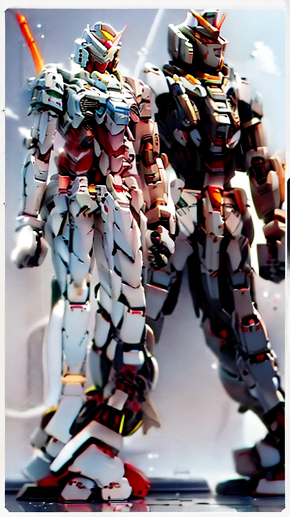 Catapult Deck、Waiting for departure、Giant humanoid robot、Gundam cockpit hatch open in the center of the chest