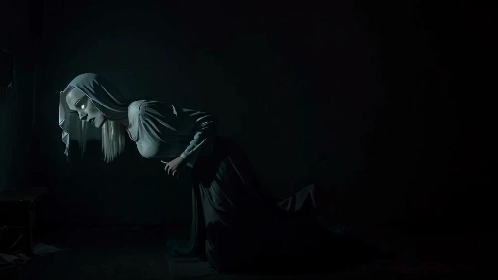 It was a ghost of the woman without a lower part of the body that appeared from darkness.
ghost scary late night creepy
frightening