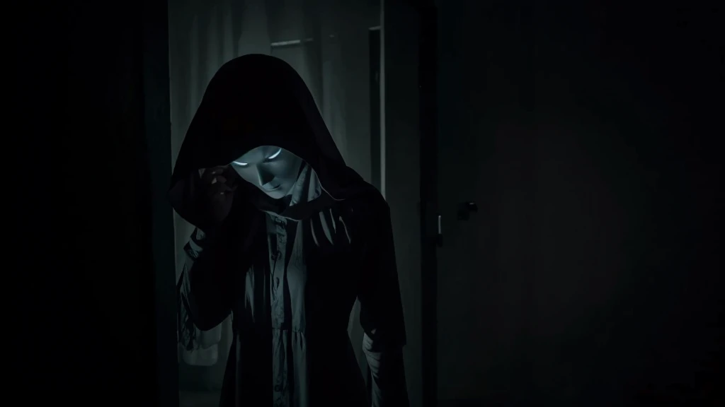 It was a ghost of the woman without a lower part of the body that appeared from darkness.
ghost scary late night creepy
frightening