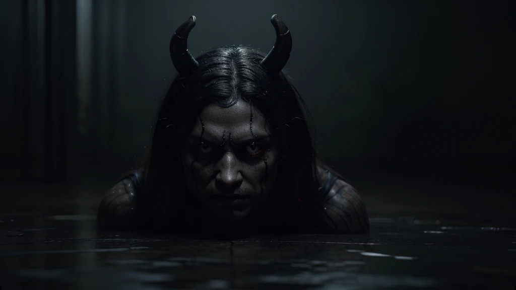 um demon atacando a câmera, dark, demon, demon, photo realist, high qualiy, SimplePositivoXLv2, work of art, best qualityer, engine unreal, 8K, 4K, EXTREMELY CLEAR, ultra detaild, still cinematic film, Shallow depth of field, vignette, highy detailed, filme de hollywood