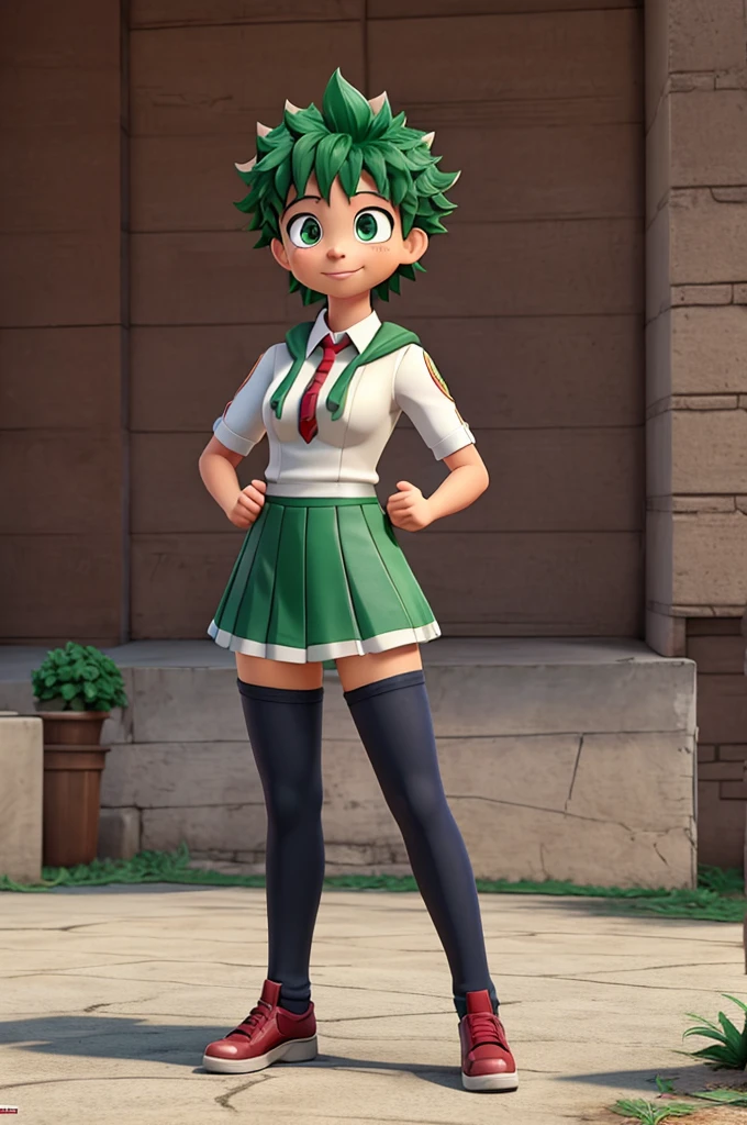 Izuku midoriya female boku no hero academia, traje de heroe