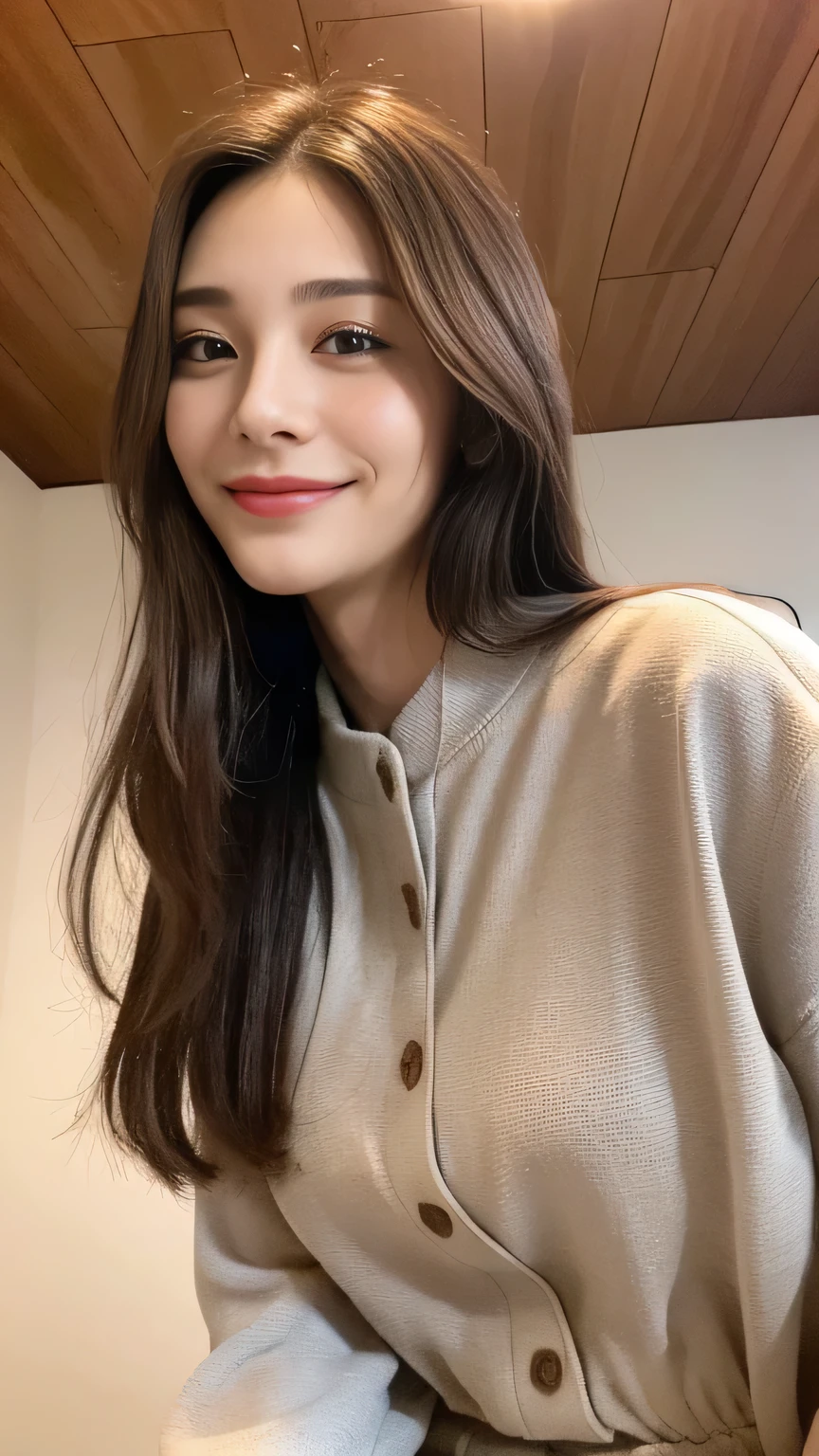 seed:2020674263.((Full body angle:1.1)).((Highest quality, 8K, masterpiece:1.3)), ((from below:1.1)).concentrated:1.2, Perfect body beauty:1.4, Hips:1.2, ((Delicate Hair)), (Colorful button-through crop shirt :1.1) , ((Highest quality、8k、masterpiece:1.3))、1 Girl、A sloppy smile、Esbian all over、Slim face、Big Boobs、Beautiful woman、(Dark Brown Hair)、Long Hair、1.1、Flickering Valley、Detailed eyes、double eyelid、Blurred Background、超Slim face、Smile、Looking down、stroll、
