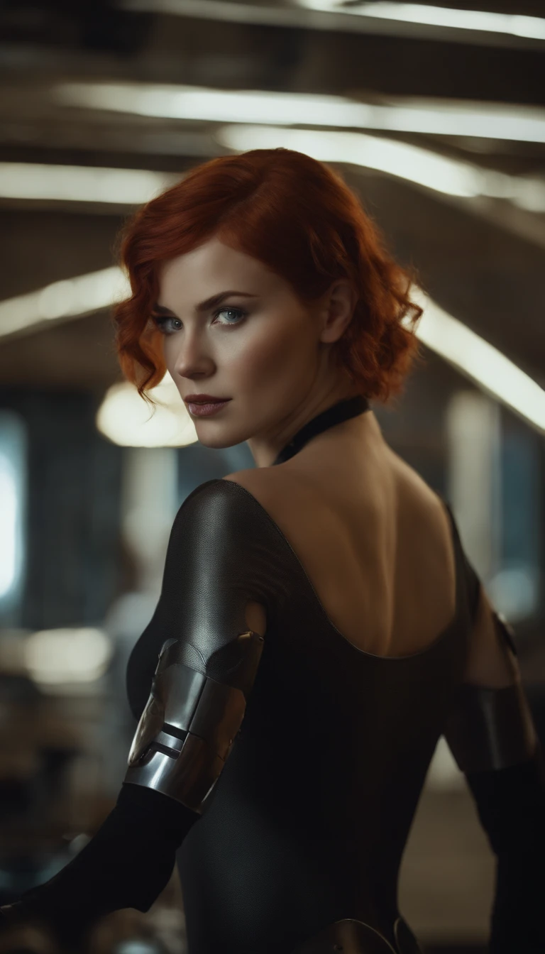 Aria Kellan Cybernetic systems engineer with neural implants, with extraordinary abilities 24 years old, short in stature, red hair and curvy, Curious, creative and fearless.