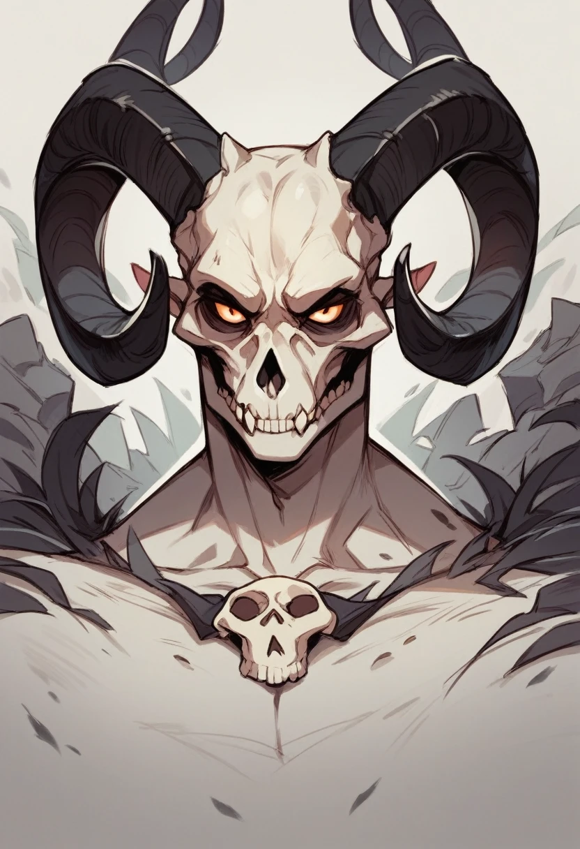 Skull with horns