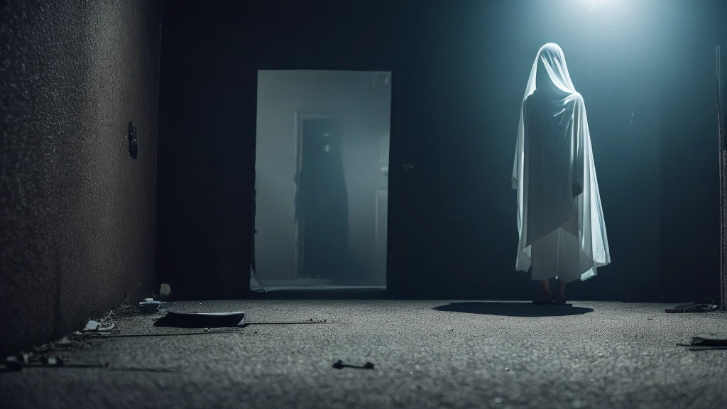 It was a ghost of the woman without a lower part of the body that appeared from darkness.
ghost scary late night creepy
frightening