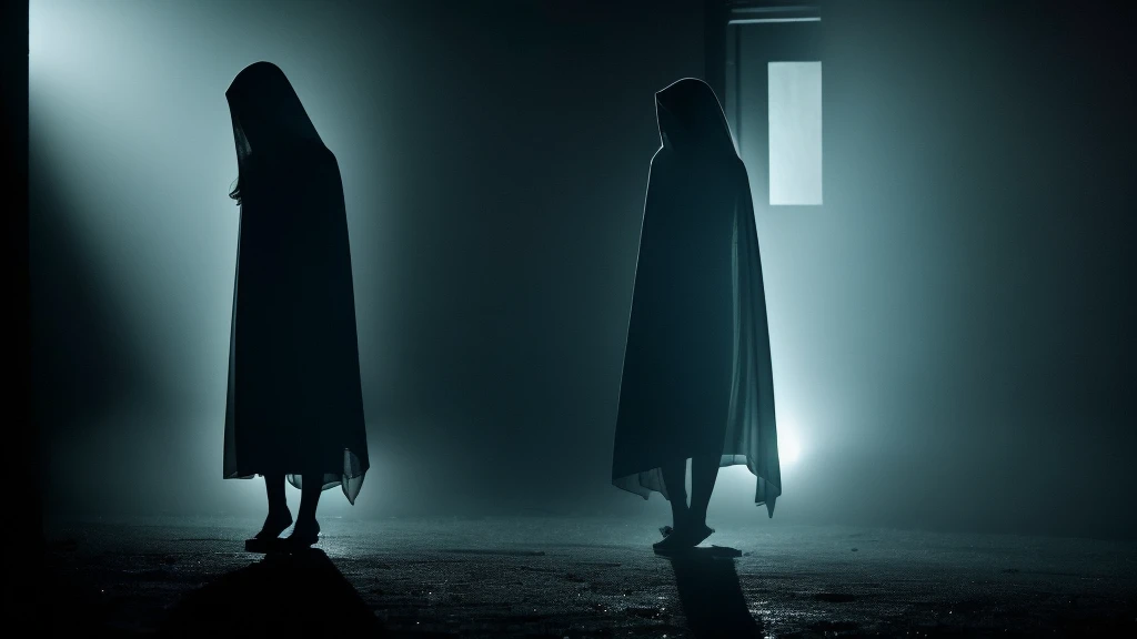 It was a ghost of the woman without a lower part of the body that appeared from darkness.
ghost scary late night creepy
frightening