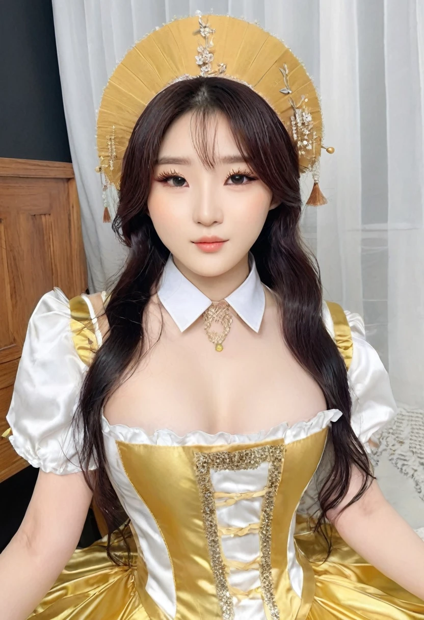 (best high quality:1.5), obra de arte, (8k), extremely detailed, (High details:1.4), Solo, ((Go Youn-jung)), 24 year old Korean Ulzzang female, (Pomni cosplay),