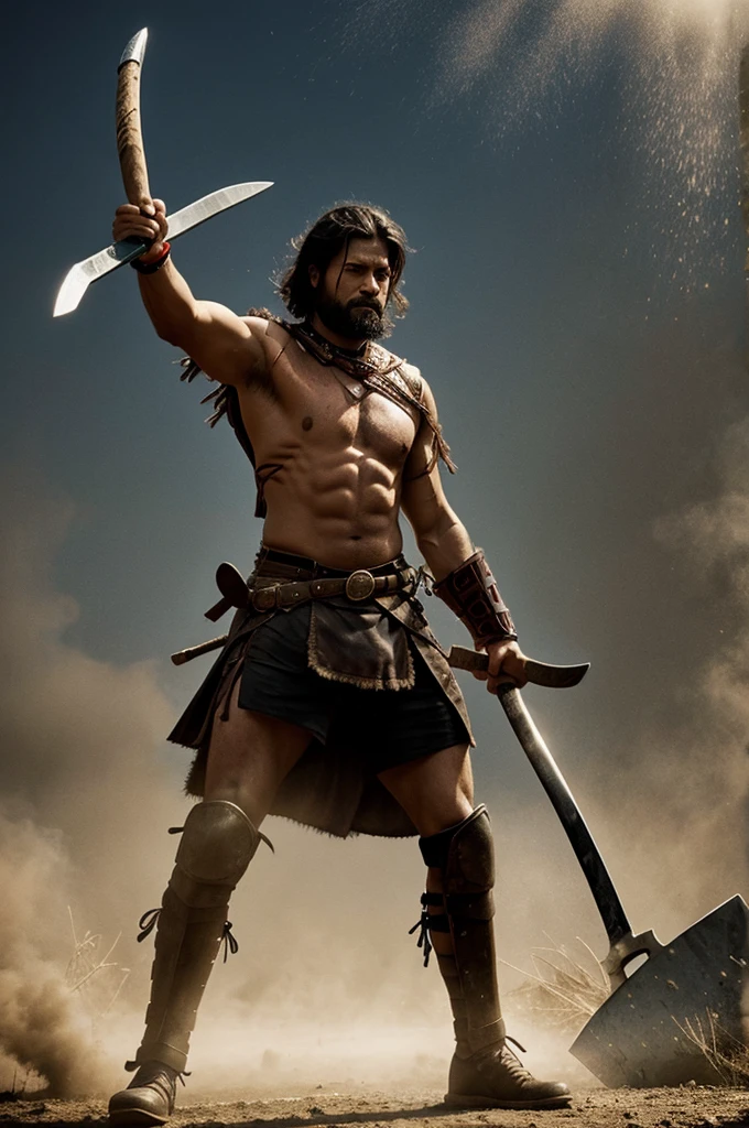 A warrior with an ax