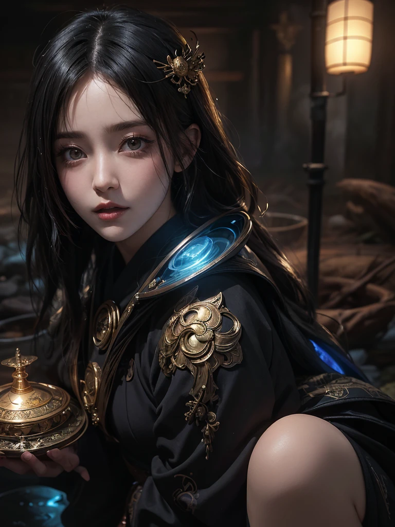 (Best quality, A high resolution: 1.2), ultra detailed, realistic, [Main subject of the image] it is a deserted and lifeless world, emphasizing the lack of life and feeling of emptiness. [Central character image] this is a magical girl. It is important to have a detailed view, lips and facial features, to avoid accidental facial deformations. [General theme of the image] it is a futuristic fantasy with Japanese influence.. This may include elements such as, how futuristic architecture., visual. Anime style effects, traditional japanese clothing or symbols. - Bright colors. The colors in the image should be bright and saturated., adding visual interest to the surface composition. The lighting in the image should be soft and atmospheric., creating a mystical and fabulous atmosphere. - mystical atmosphere. The image had to have a general feeling of mysticism and otherworldliness., with even more fantasy elements. (perfect details: 1.1), (nice and clear background: 1.2), (Extremely detailed computer graphics, ultra detailed, best shadow: 1.1), (beautifully detailed beautiful eyes), ( full length 1.1)