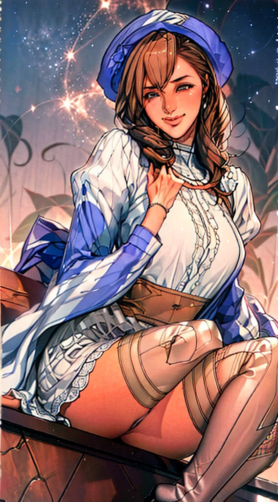 comic book style ,emily sears argentina ,beautiful woman with long hair ultra detailed, (beautiful and clear background:1.2),, fantastic paintings ,graffit style, flowers, olhos altamente detalhados , a t-shirt or dressed in a white blouse underneath, with long black hair , stained glass colored, out, vibrant, alphonse mucha style, fantastic paintings by joe madureira ,high quality, art,kelly brook beautiful woman with long blonde hair , , soul, digital illustration, comic style, perfect anatomy