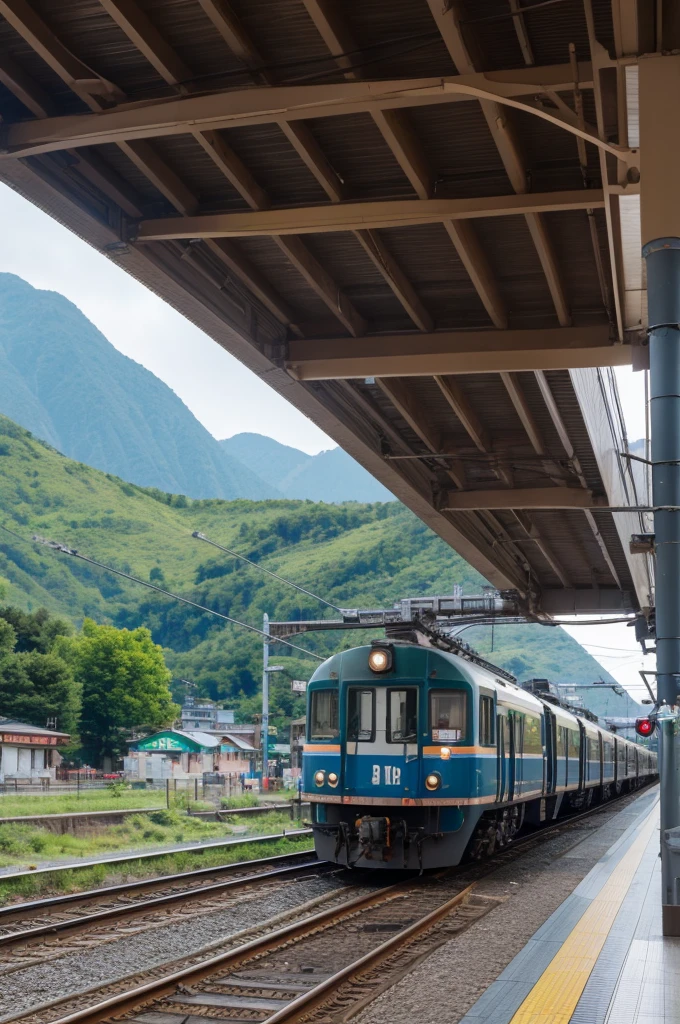 In the mountains,City,train,「Jozankei Central」station