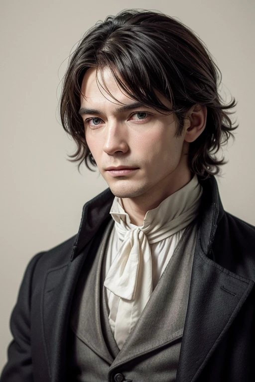 Create a simple drawing about a name from 1770, that he is not over 40 years old and that he is an elegant man