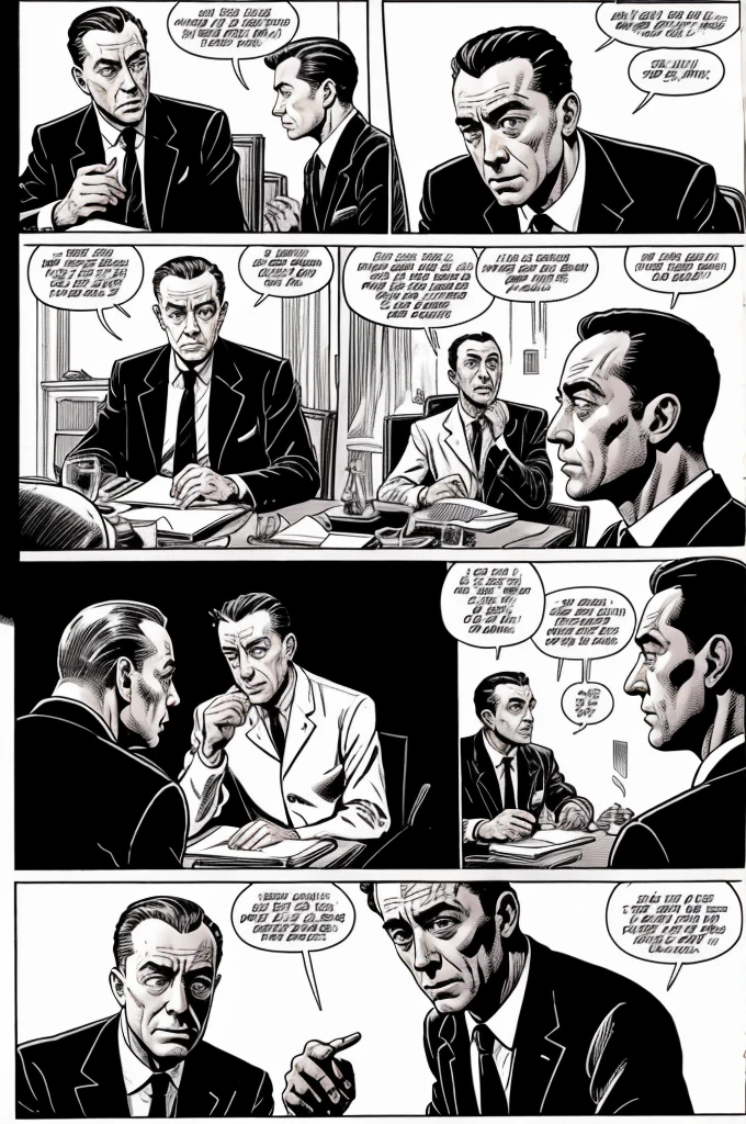 10-page comic by Albert Camus and Jean Pierre Sarte talking together about death
