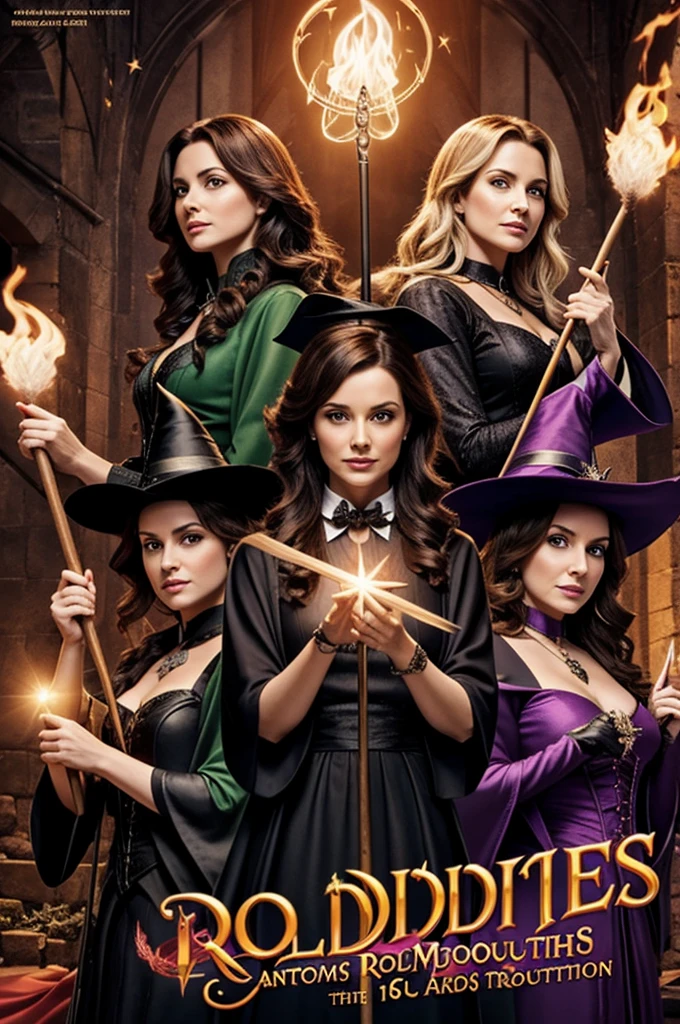 Cover with animated witches with their wands casting a spell upwards, where does the phrase come from "The Bold Ladies Revolution"