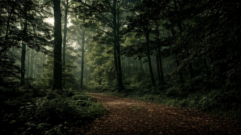 a mysterious forest full of trees and vegetation, 8k high quality, a mysterious dark human figure among the trees, detailed lighting, dramatic lighting, detailed textures, moody atmosphere, dramatic shadows, cinematic composition, lush foliage, detailed foliage, intricate details, photorealistic, dramatic mood, chiaroscuro, dramatic contrast, rich colors, vibrant colors, dynamic lighting, beautiful lighting, ethereal lighting, mystical atmosphere, magical realism