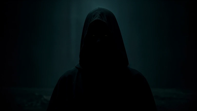 a dark mysterious figure, dark shadow, spooky haunting, creepy atmosphere, horror, dark fantasy, moody lighting, chiaroscuro, dramatic contrast, striking silhouette, intense emotions, unsettling presence, visceral tension, (best quality,4k,8k,highres,masterpiece:1.2),ultra-detailed,(realistic,photorealistic,photo-realistic:1.37),dramatic lighting,cinematic composition,exquisite details,deep shadows,ominous background,unsettling ambiance,visceral realism,conceptual surrealism,dark atmospheric