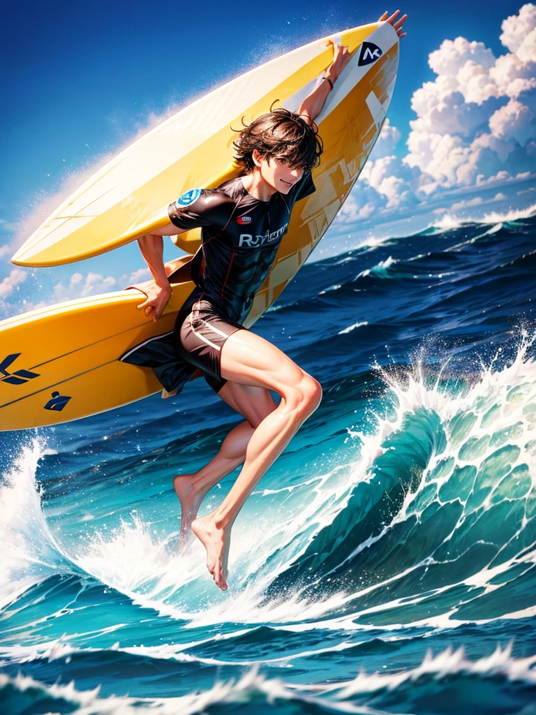 Highest quality,Highest Resolution,Surfing brother,surfing,