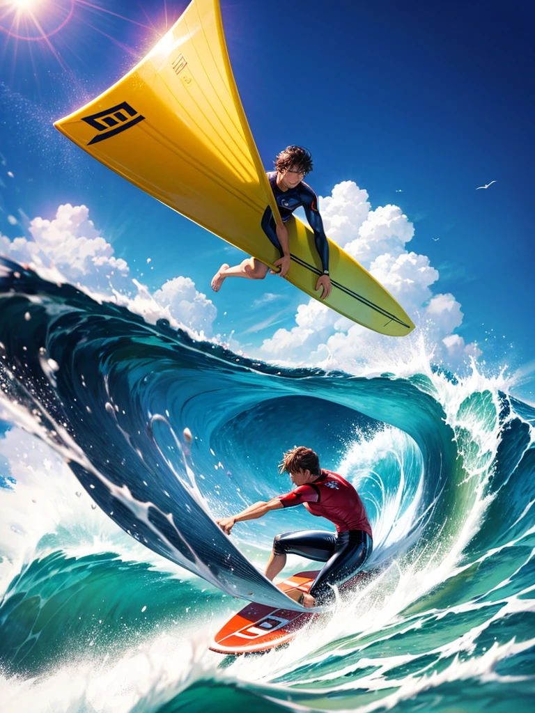 Highest quality,Highest Resolution,Surfing brother,surfing,
