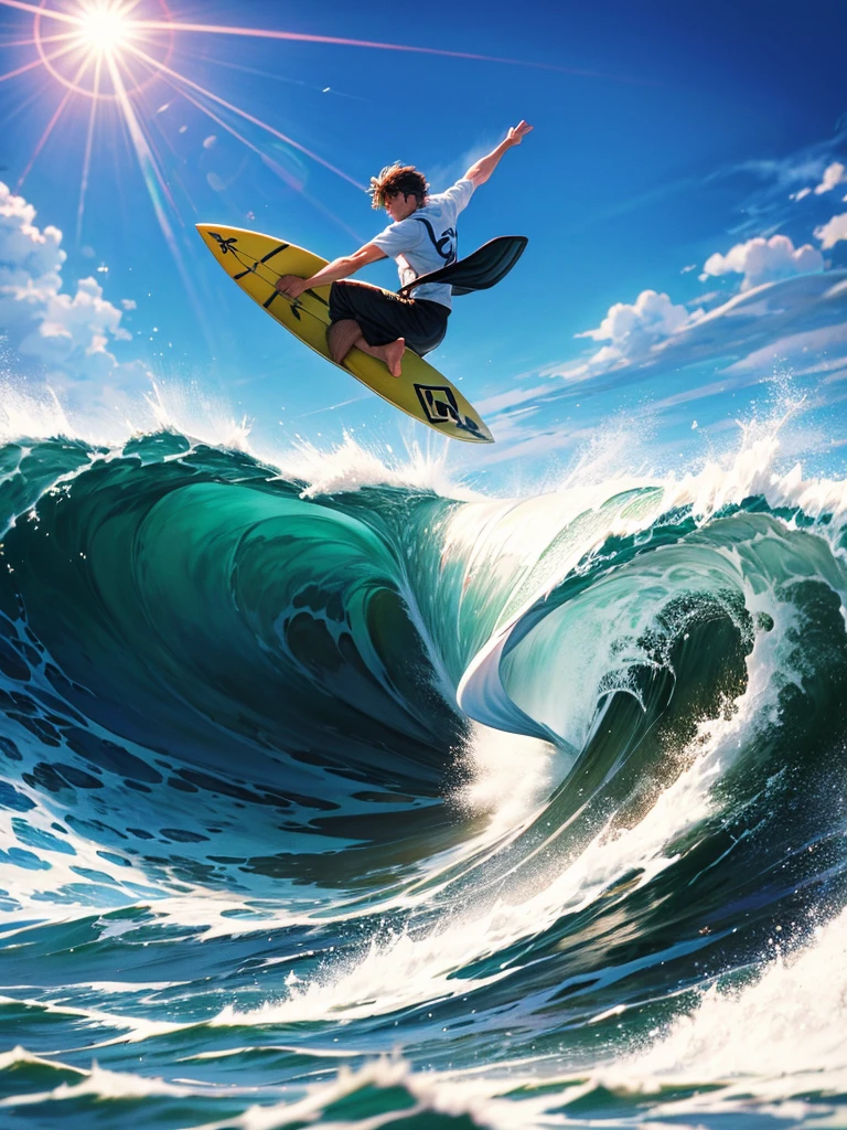 Highest quality,Highest Resolution,Surfing brother,surfing,
