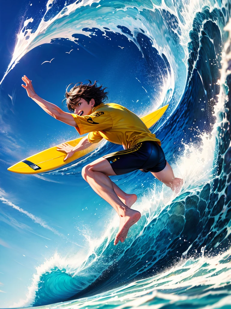 Highest quality,Highest Resolution,Surfing brother,surfing,