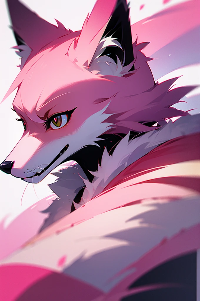 pink fox icon, no background