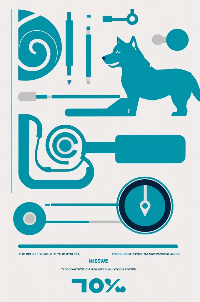  Make me an isotype of a stethoscope with the shape of the silhouette of a Siberian Husky at the top and at the bottom of the stethoscope a footprint of the Husky, uses blue and turquoise and gray and white colors, make the isotype on a white background, with an avant-garde and minimalist style Mejorarme este prompt para obtener el mejor resultado posible Make me an isotype of a stethoscope with the shape of the silhouette of a Siberian Husky at the top and at the bottom of the stethoscope a footprint of the Husky, uses blue and turquoise and gray and white colors, make the isotype on a white background, with an avant-garde and minimalist style 