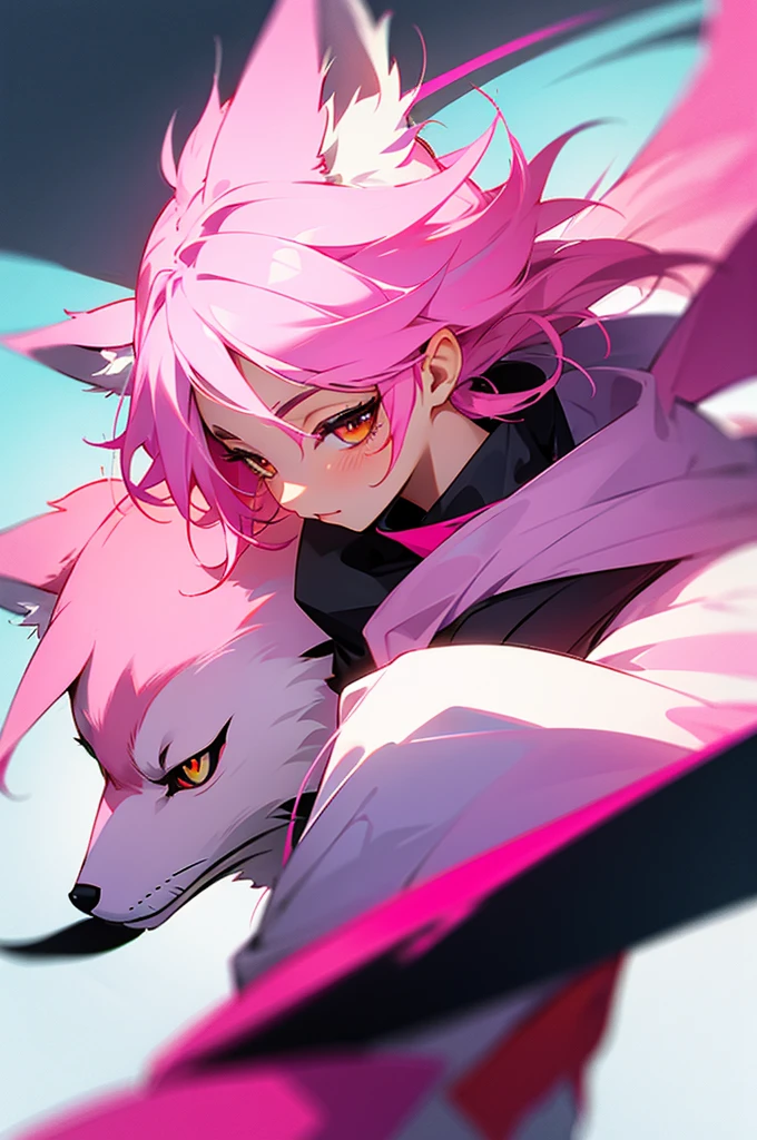 pink fox icon, no background