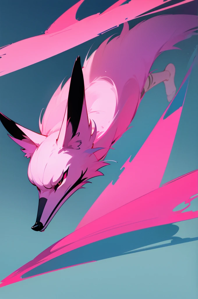 pink fox icon, no background
