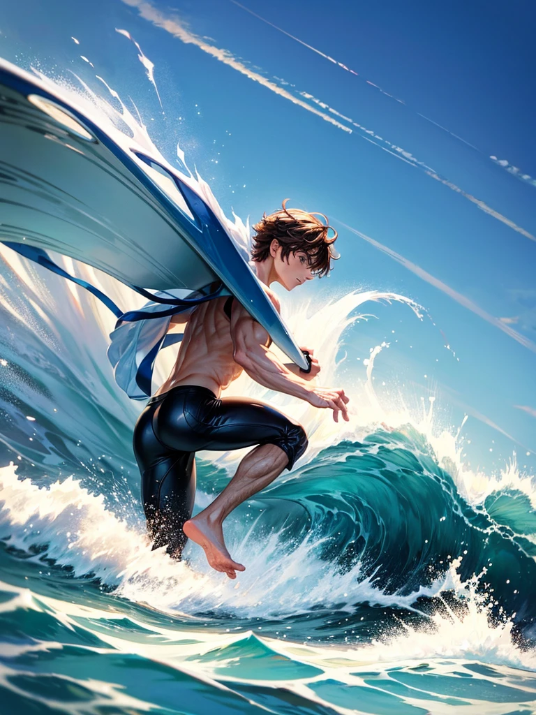 Highest quality,Highest Resolution,Surfing brother,surfing,