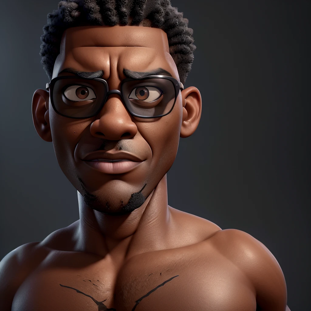 a muscular bald black man, shaved head, wearing black sunglasses, close-up portrait, dramatic lighting, high contrast, cinematic, moody, intense expression, (best quality,4k,8k,highres,masterpiece:1.2),ultra-detailed,(realistic,photorealistic,photo-realistic:1.37),HDR,studio lighting,sharp focus,physically-based rendering,vivid colors,dramatic