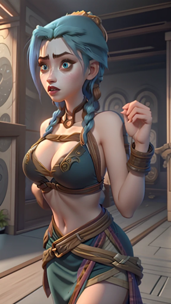 Jinx with giant breasts on display