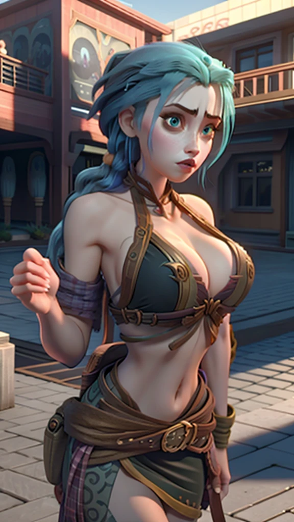 Jinx with giant breasts on display